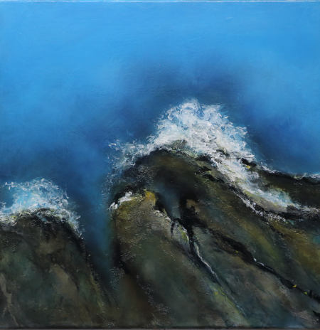 "En contrebas 1/2" (50x50cm) acrylique sur toile